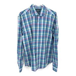 Rodd & Gunn Shirt Mens XL Plaid Cotton Button Up Sports Fit Preppy